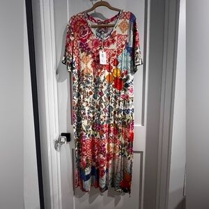 Johnny Was Tango Maxi T-Shirt Dress Size Large NWT